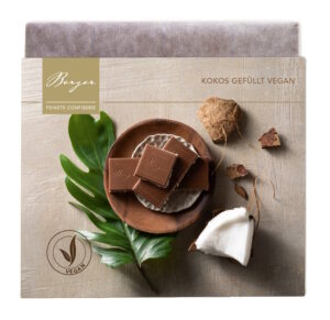 Schokolade Kokos gefüllt (vegan), Confiserie Berger