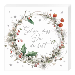 Serviette Weihanchtskränze von Sophia Drescher