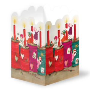 Adventskalender-Leuchte Garnrollen zum Verschicken von Silke Leffler