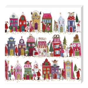 Serviette Häuser von Silke Leffler