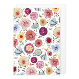 Doppelkarte Flower Power von Silke Leffler