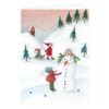 Weihnachts-Doppelkarte Schneemann von Silke Leffler
