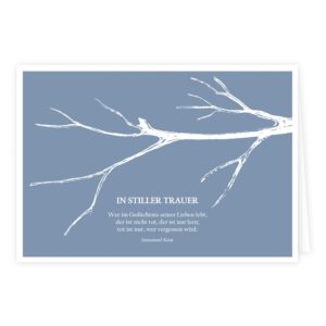 Trauerkarte Gedächtnis - Doppelkarte